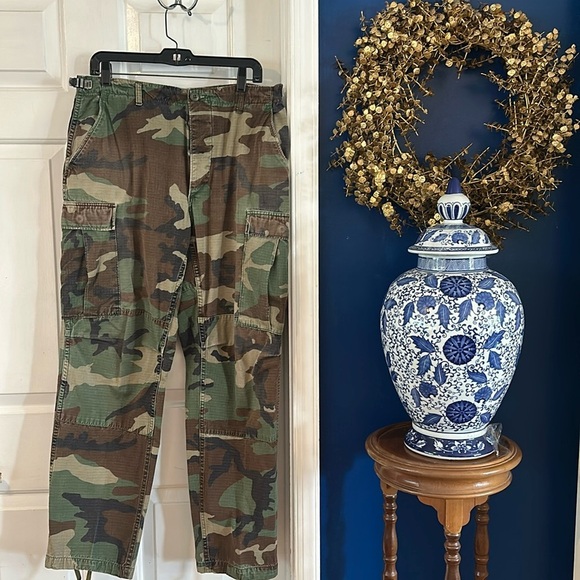 Men’s Vintage 1989 MCX Woodland Camo Pants Waist 31” -35” Inseam 29.5”-32.5” - Picture 1 of 11